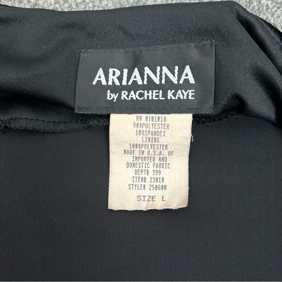 Arianna by Rachel Kaye Black Velour Top Womens Size L Stretchy Wardrobe Basics - Picture 6 of 6